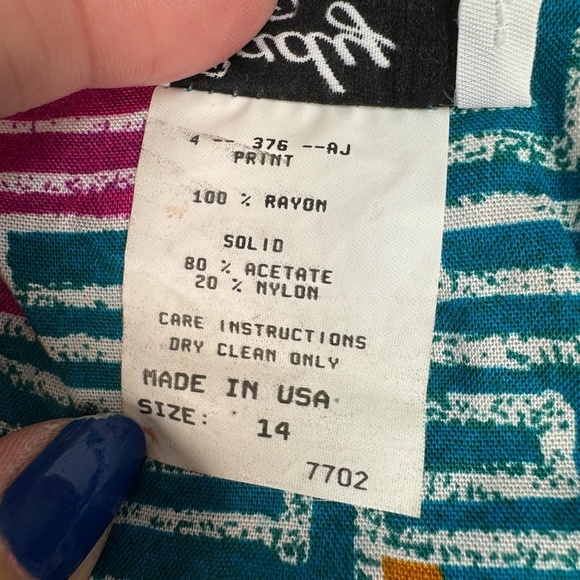 Lady Carol 2 Piece Midi Shift Dress Pattern Jacket Womens Sz 14 Art To Wear Vtg - Picture 4 of 16